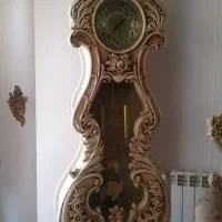 بوفه و ساعت ایستاده .چوب را ش|بوفه، ویترین، کنسول|کرج, شهرک بیدارچشمه|دیوار