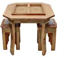 میز نردو چهارپایه درگاهی( خاتم کاری )