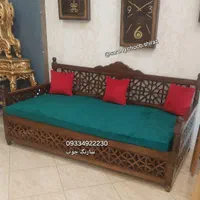 تخت و نیمکت سنتی گره چینی چوب روسی|مبلمان خانگی و میز عسلی|شیراز, عادل آباد|دیوار