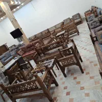 تخت سنتی /چوب روس/پشتی