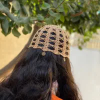 کلاه سکه دار ترند بهاری توری|لباس|محمدیه-قزوین, |دیوار