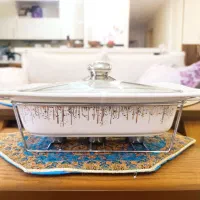 ظرف سوفله خوری و خورشت خوری وارمر دار کادویی