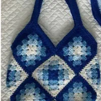 کیف دستبافت با رافیا و کاموا و مکرومه|کیف، کفش، کمربند|گنبد کاووس, |دیوار