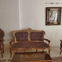 مبلمان استیل ۹ نفره+میز ناهار خوری ۸ نفره در حد نو|مبلمان خانگی و میز عسلی|مشهد, هفت تیر (حافظ)|دیوار
