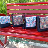 کیف دوشی پارچه ای دست دوز