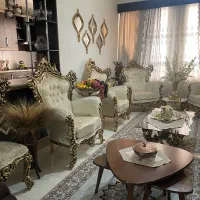 مبل سلطنتی ۹ نفره به همراه آیینه کنسول و بوفه|مبلمان خانگی و میز عسلی|الوند, |دیوار