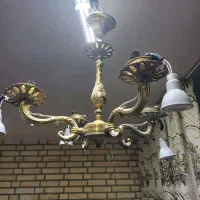 لوستر برنجی ۴ شاخی