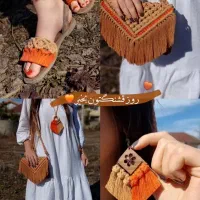 کیف و صندل مکرومه سایز۳۸