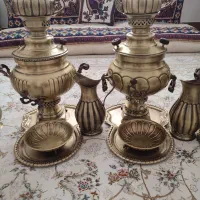 دو عدد سماور برنجی برنج سنگین