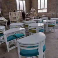 ناهارخوری کم جاچوب و فلز فورتیک 6نفر|میز و صندلی غذاخوری|اصفهان, ناصرخسرو|دیوار