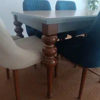 میز ناهارخوری ۶نفره|میز و صندلی غذاخوری|سمیرم, |دیوار