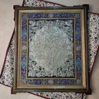 تابلو و‌ ان‌ یکاد نفیس قلم زنی مس و خاتم
