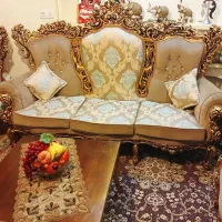سرویس مبلمان استیل سلطنتی۹نفره**تمام چوب راش**