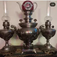 سماور روسی آبکروم فابریک عقاب نشان گرد سوز روسی