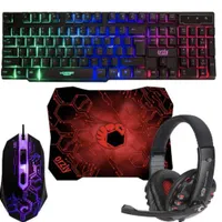 ست گیمینگ ارزلی ماوس کیبورد هدفون میکروفن موس پد