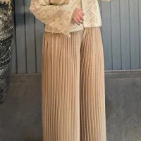 شلوار پلیسه حریر آستر کشی شده