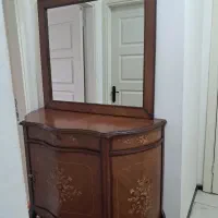 آینه و کنسول چوب راش سالم در حد نو