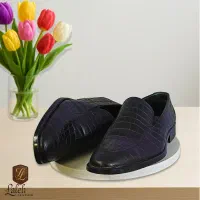 کفش چرم طبیعی رسمی و بدون بند