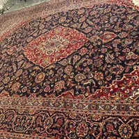 فرش دوازده متری دست بافت کاشان قطبی سورمه ای|فرش|تهران, مجیدیه|دیوار