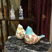 مجسمه پرنده سرامیکی نقاشی دست سنتی آنتیک مرغ آمین|مجسمه، تندیس، ماکت|تهران, اقدسیه|دیوار