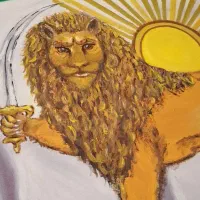 نقاشی رنگ و روغن پرچم شیر و خورشید|تابلو، نقاشی، عکس|شیراز, معالی‌آباد|دیوار