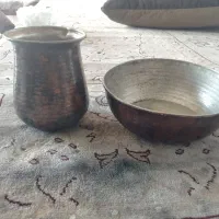 کاسه مسی و قهوه جوش مسی