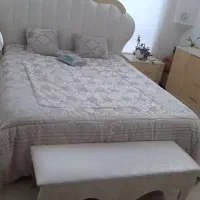 سرویس خواب(تخت پاتختی دراور روتختی) وتخت جوان۳تخته|تشک تختخواب|بیرجند, |دیوار