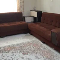 مبلمان راحتی ۹ نفره با میز گوشه، سالم و تمیز|مبلمان خانگی و میز عسلی|تهران, جنت‌آباد جنوبی|دیوار