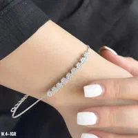 دستبند نقره دونه فلاور آب طلا جواهری the best