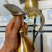 حراج ۲ عدد پارچ لب اردکی برنجی بزرگ قدیمی عتیقه|حراج|اصفهان, شیخ اشراق|دیوار