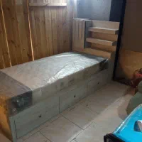 تخت یکنفره با تشک|تخت و سرویس خواب|پردیس, شهرک صنعتی کمرد|دیوار