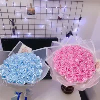 دسته گل روبانی