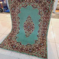 قالیچه دستباف آکبند کرمان زمینه سبز