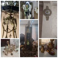 فروشنده و خریدار لوستر آینه شمعدان سالم شکسته