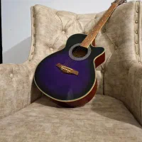 گیتار یاماها مدل آکوستیک بنفش رنگ|گیتار، بیس، امپلیفایر|بابلسر, |دیوار