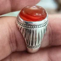 انگشتر نقره استاد اسفندیار خسروی سنگ عقیق یمن