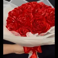 دسته گل روبانی|گل مصنوعی|آستارا, |دیوار