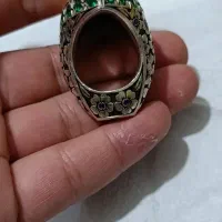 انگشتر نقره فول قلم 106گرم زمرد طلا موزنایت یاقوت|جواهرات|اصفهان, کساره|دیوار