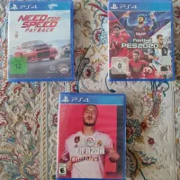 ۳تا دیسک بازی ps4 .pes2020.fifa20.need for speed