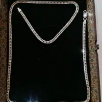 زنجیر نقره 925 ایتالیایی حک شده نو دوعد 60سانتی