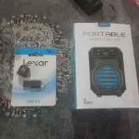 اسپیکر و فلش 16گیگ نو با گارانتی