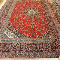 قالی ۱۲ متری دستباف کاشان مارک قطبی