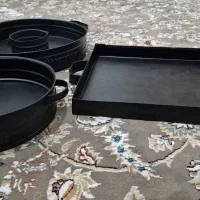 ظرف سرو گالوانیزه (نو،فقط یکیش یه بار استفاده شده)|ظروف سرو و پذیرایی|نورآباد, |دیوار