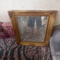 آینه طرح دار طلایی