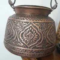دیگ مسی قدیمی با قلمی زیبا،دور شکم یک متر|صنایع دستی و سایر لوازم تزئینی|تهران, تهران‌نو|دیوار