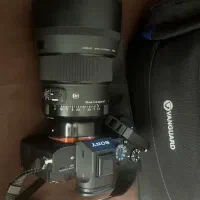 دوربین  تریsony a7 همرا لنز sigma85 f1/4