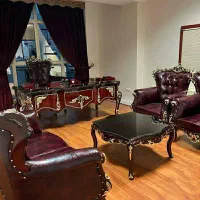 میز مدیریت شل مبلمان صندلی اداری زرشکی