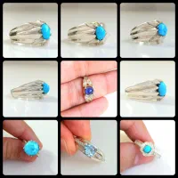 انگشتر عقیق، فیروزه، یاقوت، توپاز، آمیتیست و زبرجد|جواهرات|قم, بکایی|دیوار