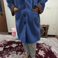 پالتو آبی رنگ  مخمل نو|لباس|خمینی‌شهر, |دیوار
