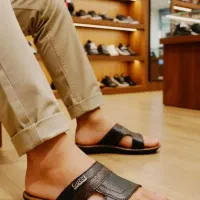 دمپایی مردانه مدل گوچی چرم (عمده)